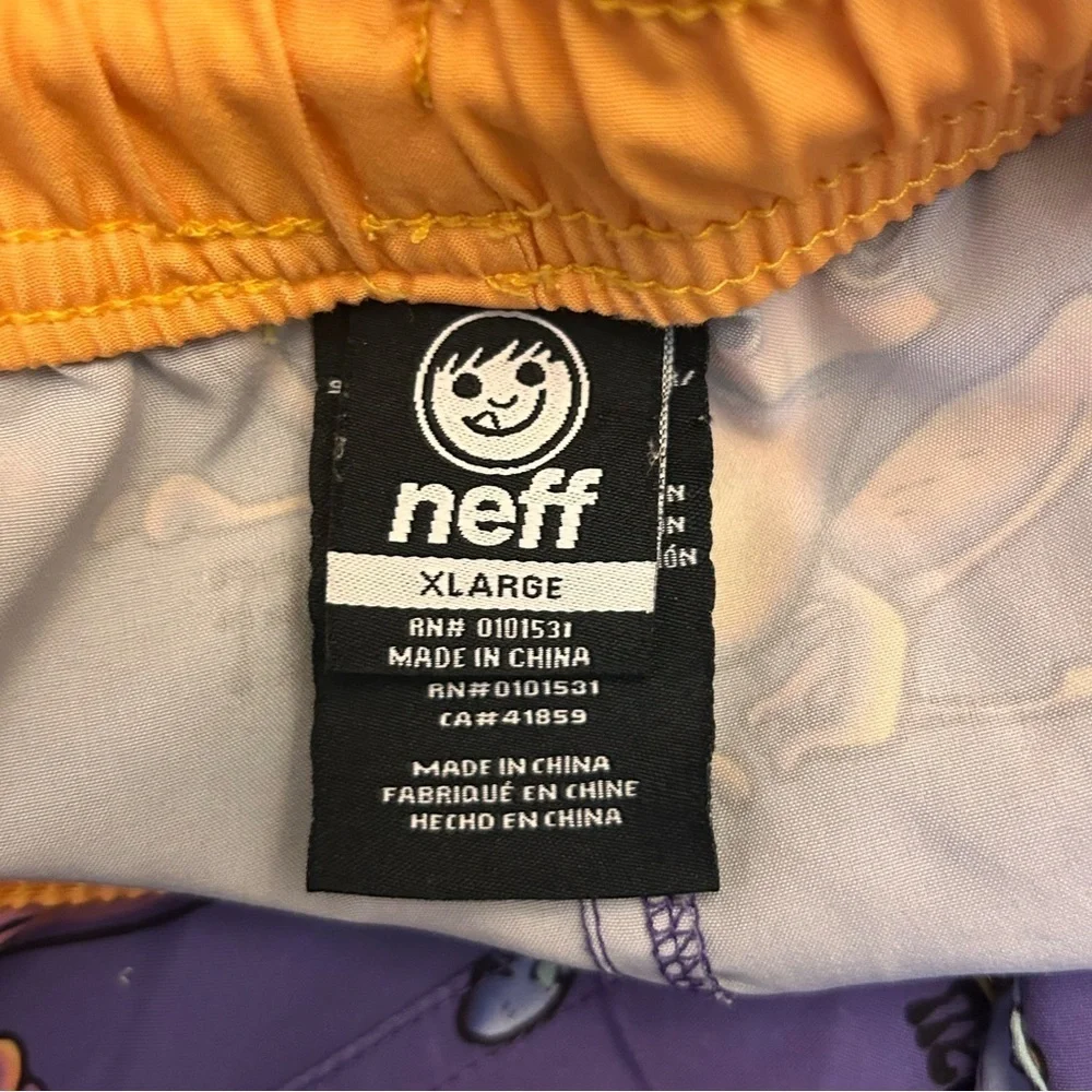 NEFF Men's Frog Magic Graphic Swim Shorts Size XL
